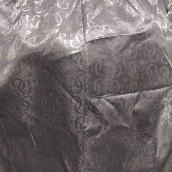 GUESS Plaid Wool Blend Navy Blue Hooded Pea Coat Claw Buttons - Picture 11 of 12